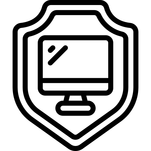 Shield device computer protection icon