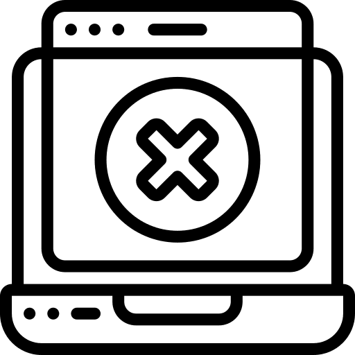 Laptop pop up notification advertising icon
