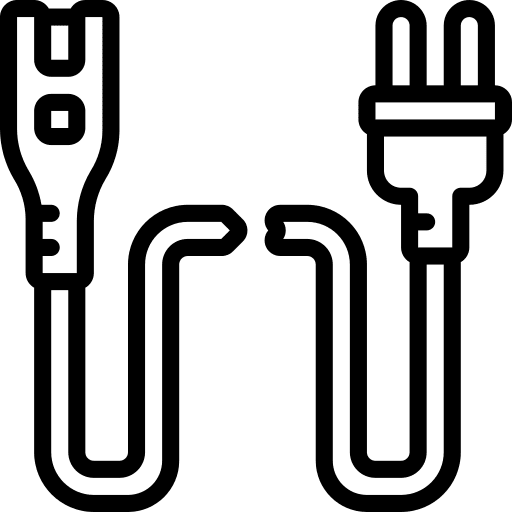 Broken wire repair electronics cable icon