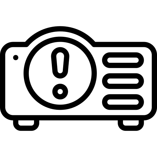 Projector electronics alert error icon