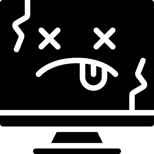 Computer electronics laptop dead icon