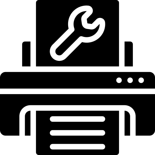 Printer ink electronics paper icon
