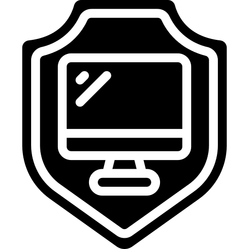 Shield protection device shield icon