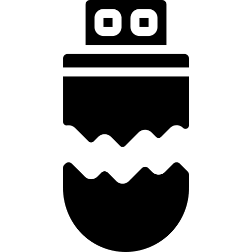 Usb data storage electronics broken icon