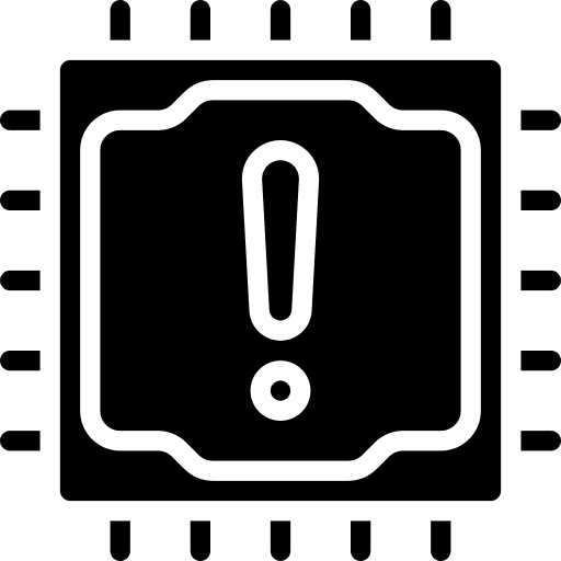 Chip processor error chip icon