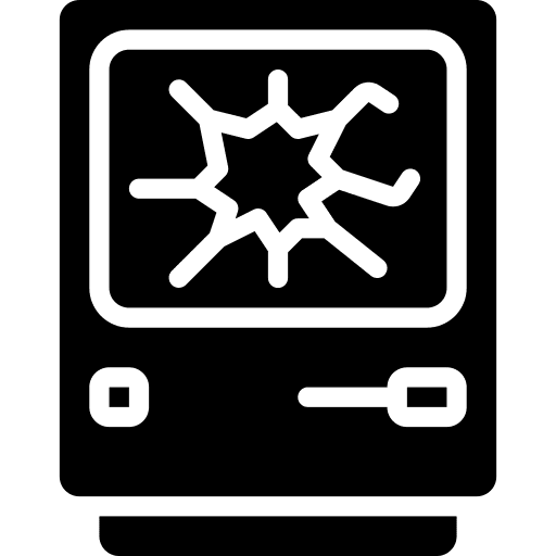 Computer broken multimedia computer icon