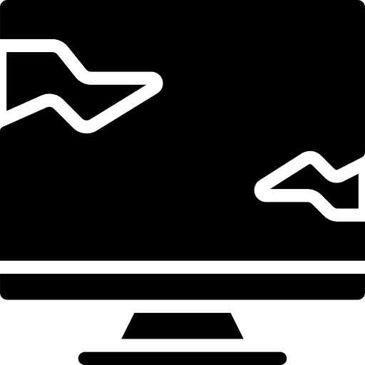 Cracked smash monitor display icon