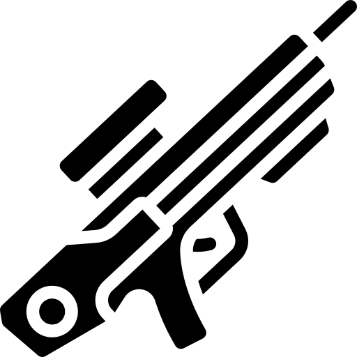 Rifle shotgun weapon war icon