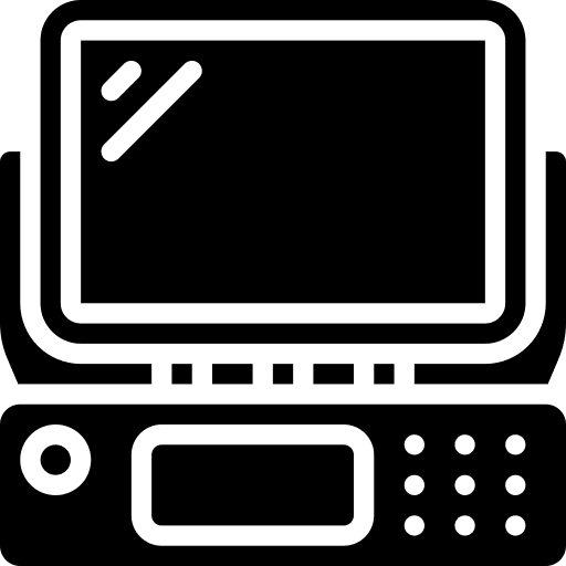Screen futuristic cyberpunk science fiction icon