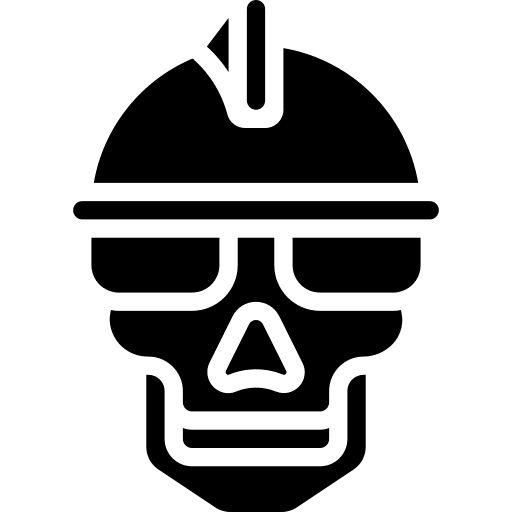 Skull rock skull helmet icon