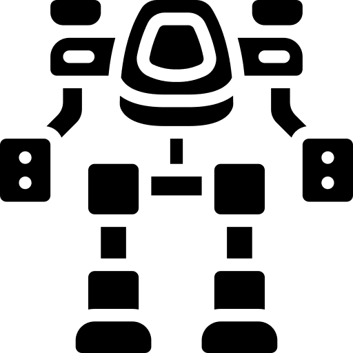Robot robotic suit electronics icon