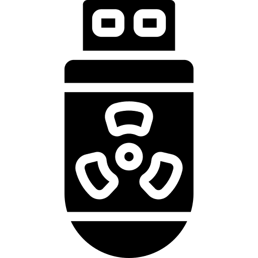 Usb nuclear bomb electronics icon