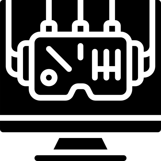 Ar headset desktop computer mask plug icon