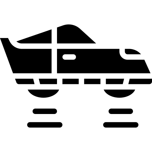 Flying car automobile self driving transportation icon