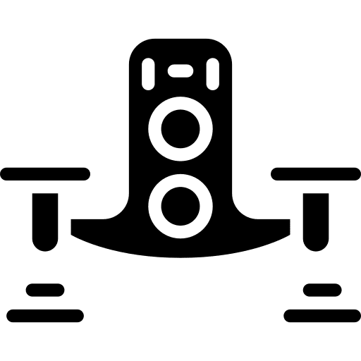 Drone quadcopter flight police icon