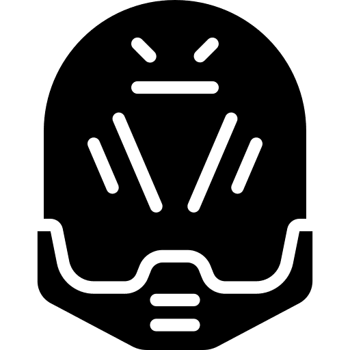 Helmet protection glass equipment icon