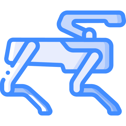 Robot dog science fiction cyber punk robot dog icon