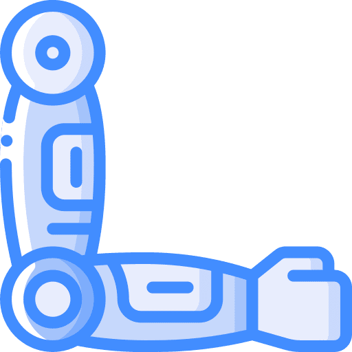 Robotic arm science fiction bionic arm technology icon