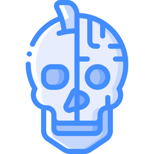 Cyborg artificial intelligence science fiction electronics icon