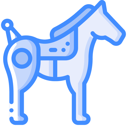 Horse animals cyber electronics icon