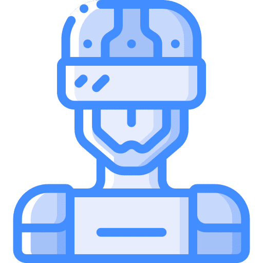 Robot science fiction user head icon