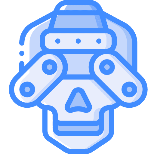 Skull futuristic electronics science fiction icon