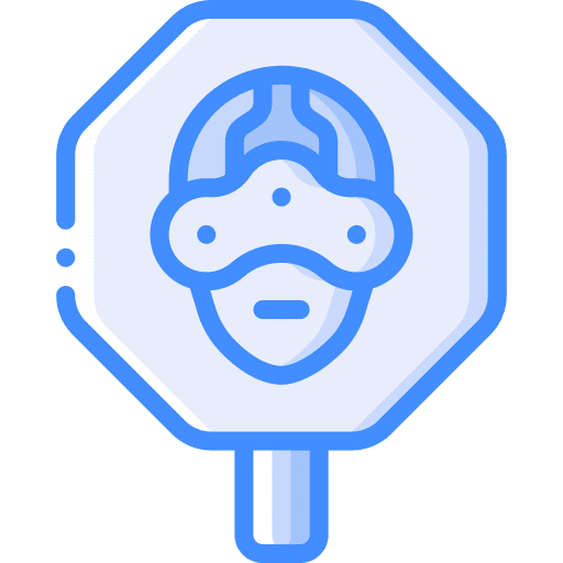 Stop sign humanoid artificial intelligence stop sign icon