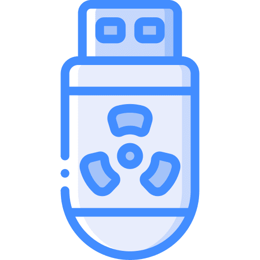 Usb electronics bomb nuclear icon