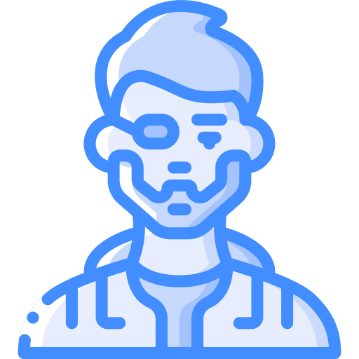 Cyborg futuristic artificial intelligence user icon