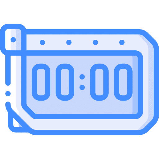 Digital clock alarm clock time and date wireless icon