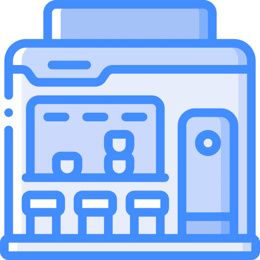 Bar futuristic artificial intelligence automation icon