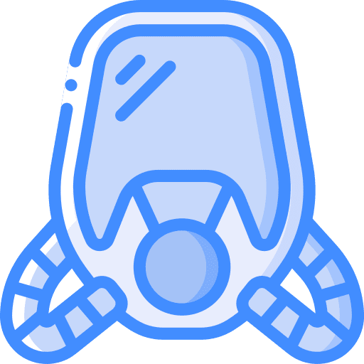 Gas mask nuclear pollution toxic icon