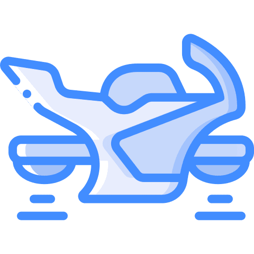 Motorbike transportation flying motorcycle icon