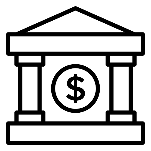 Bank build savings business and finance icon