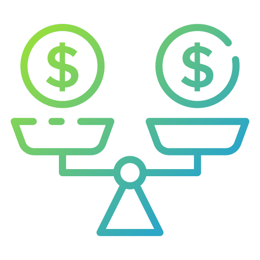 Balance currency dollar money icon Balance currency dollar money icon