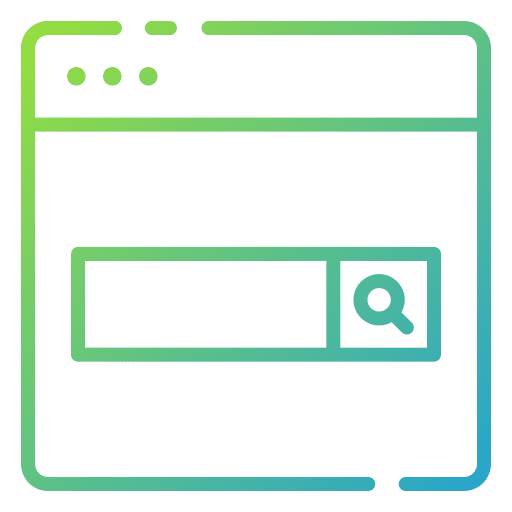 Web browser web page seo and web domain icon