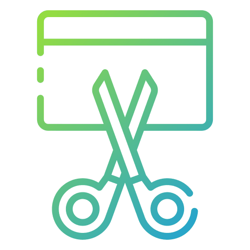 Cutting bankruptcy commerce commercial icon Cutting bankruptcy commerce commercial icon
