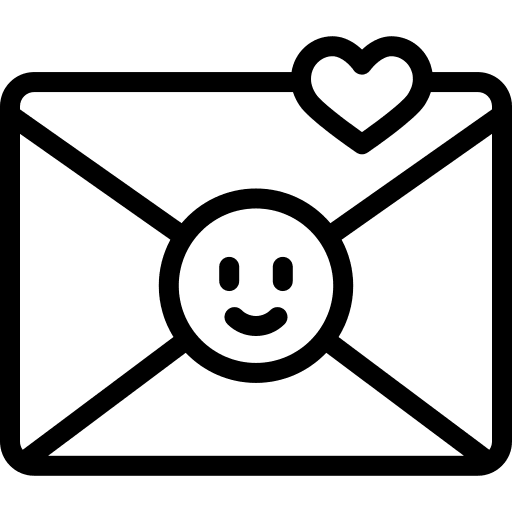 Letter emoticon face message icon