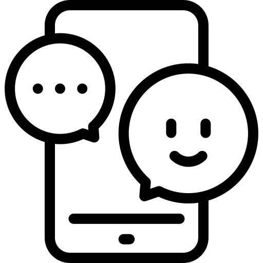 Chat communications electronics mobile icon Chat communications electronics mobile icon