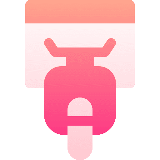 Delivery bike parcel package motorbike icon