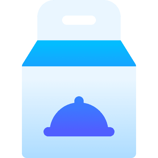 Food package take away bag lunch icon Food package take away bag lunch icon