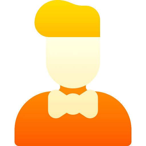 Waiter avatar service staff icon Waiter avatar service staff icon