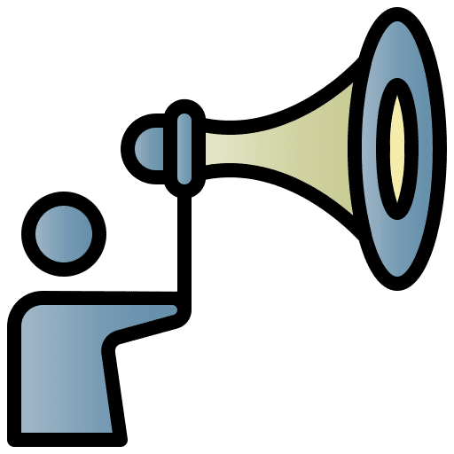 Advertising social media megaphone social marketing icon Advertising social media megaphone social marketing icon