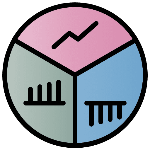 Data statistics magnifying glass business and finance icon Data statistics magnifying glass business and finance icon