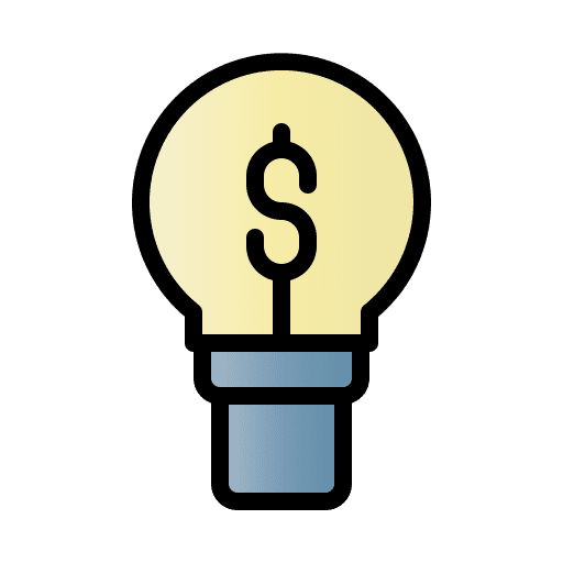 Invention bulb dollar idea icon Invention bulb dollar idea icon