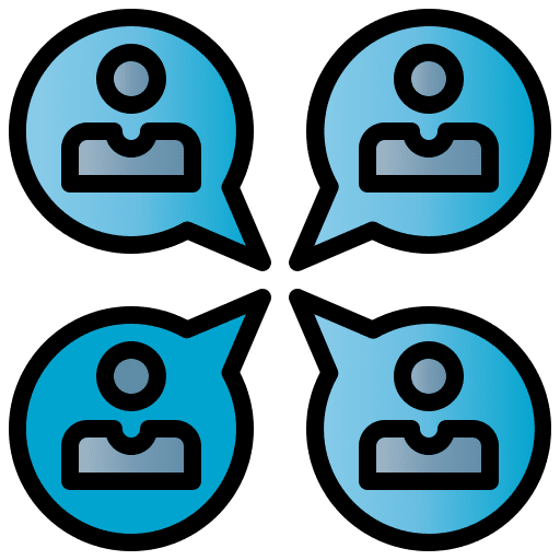 Team meeting communications mediation icon Team meeting communications mediation icon