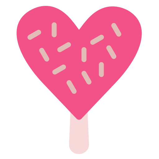 Ice cream heart ice cream summer icon Ice cream heart ice cream summer icon