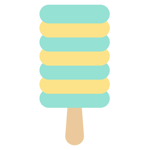 Ice cream stick ice cream summer icon Ice cream stick ice cream summer icon
