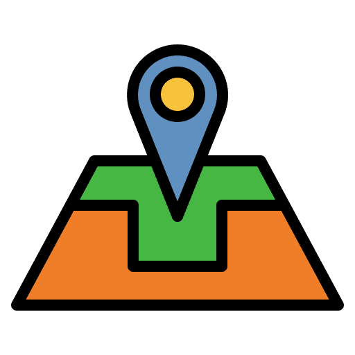 Location mark destination maps and location address icon