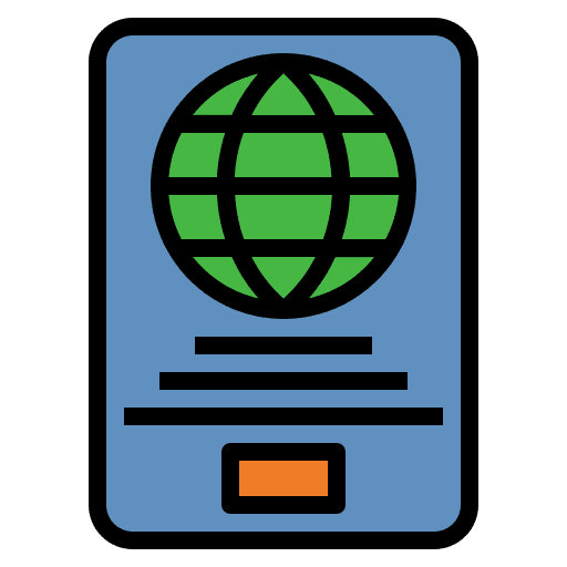 Passport visa identification tourist icon Passport visa identification tourist icon